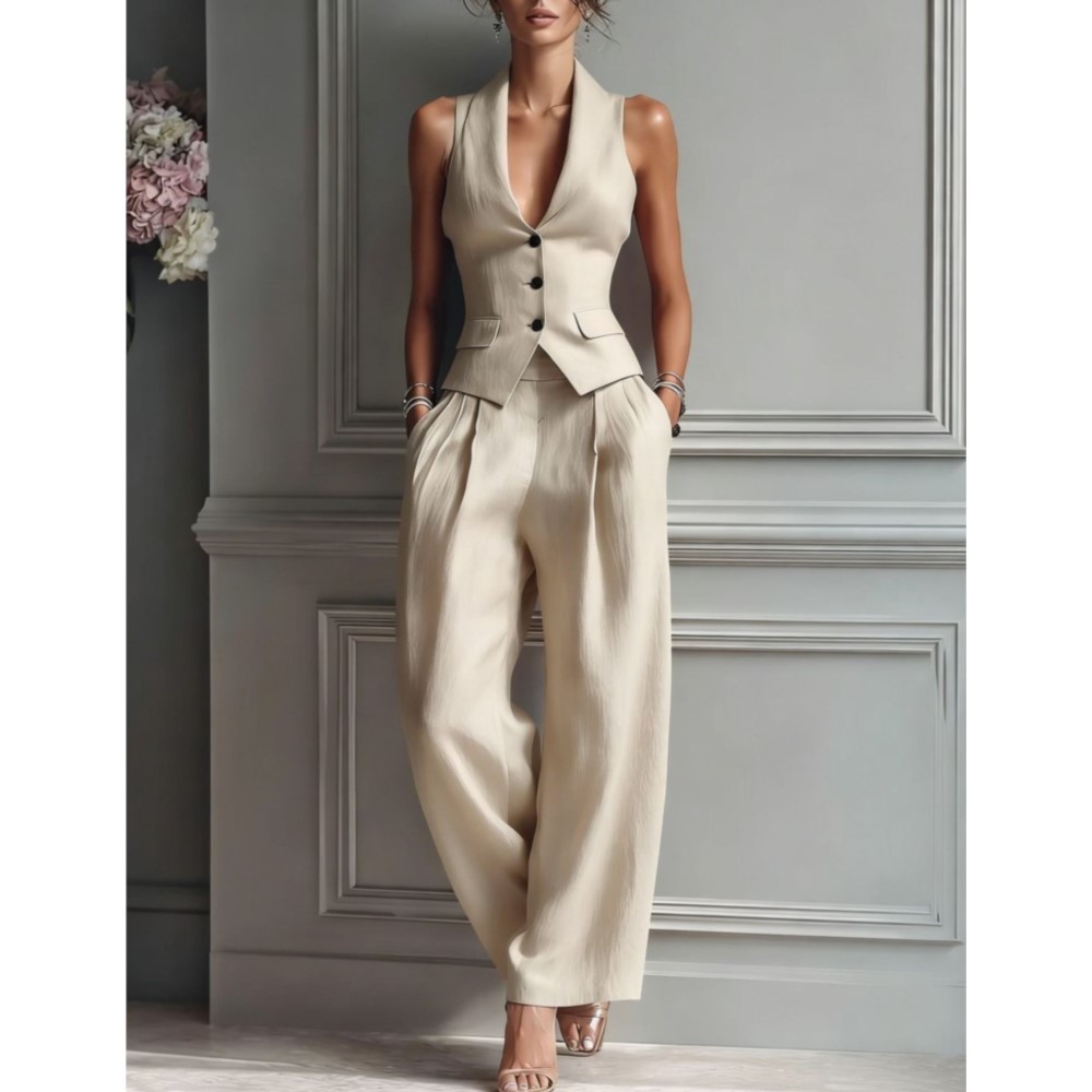 夏の新作ファッション シングルブレストノースリーブトップス＋ - Summer Zara のレビューと価格