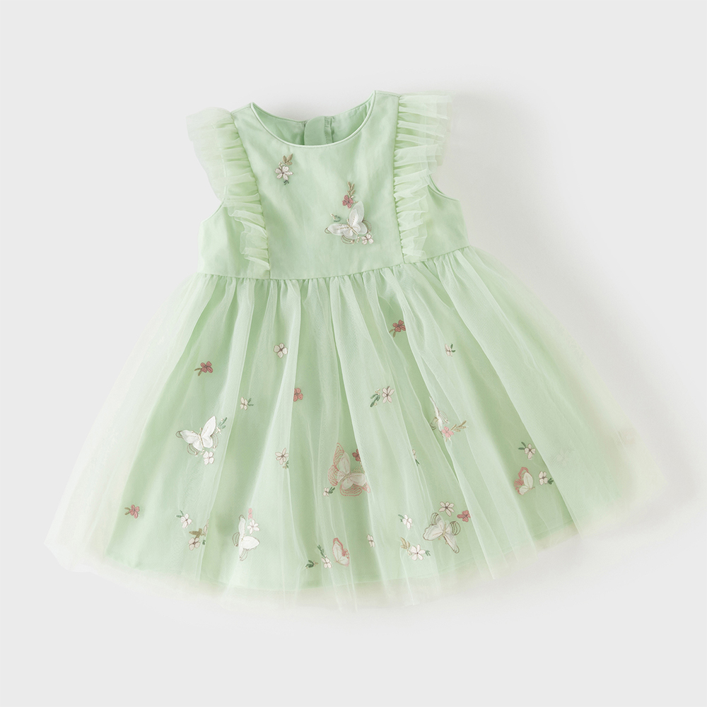 デイブベラ刺繍レースメッシュプリンセスドレス女の子ベビー子供 - Summer Clothing Baby Girl のレビューと価格
